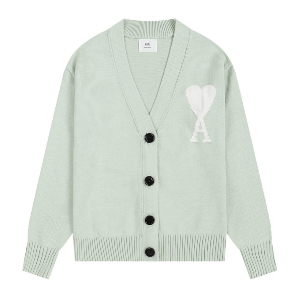 AMI Women's Sweater Cardigan Light Green